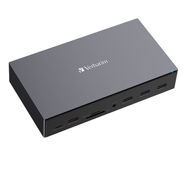 תחנת עגינה מקצועית אוניברסלית 17 ב- 1 ורבטים Verbatim 32172 USB-C Pro Docking Station 17-in-1